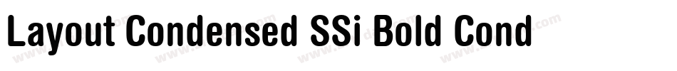 Layout Condensed SSi Bold Condensed字体转换